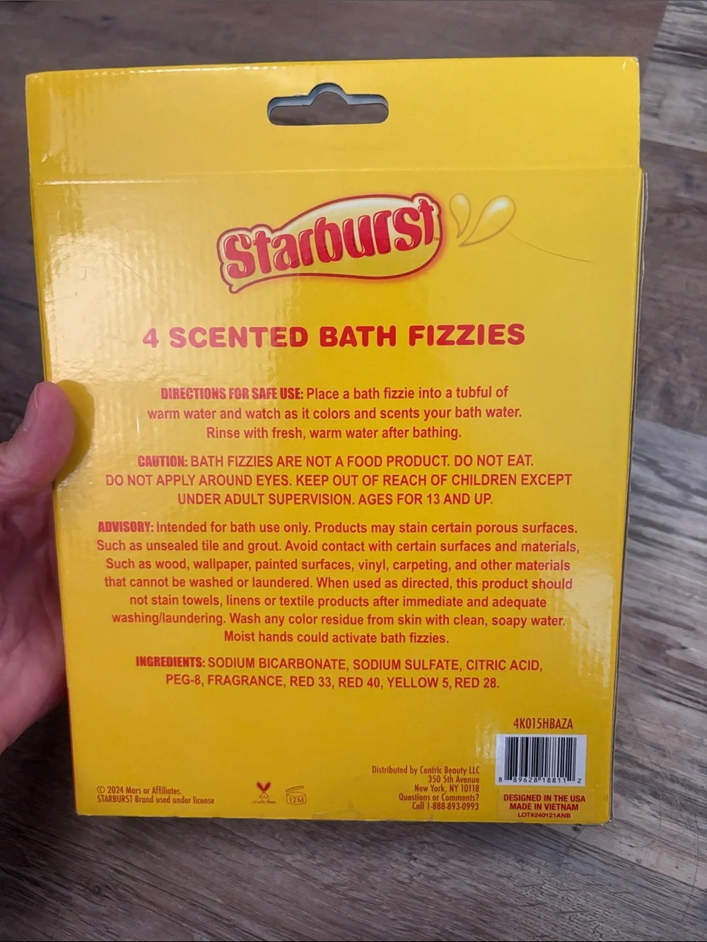 Starburst scented bath